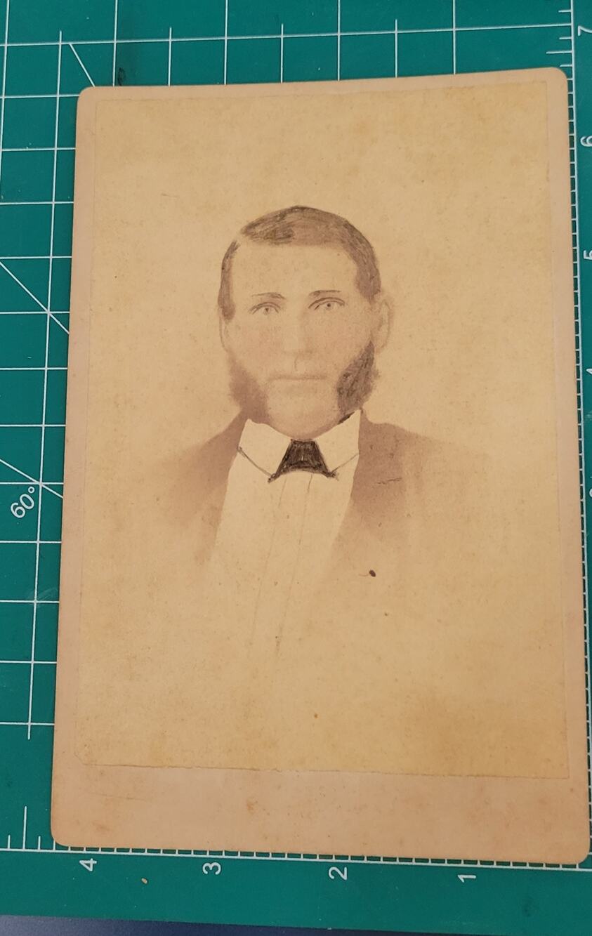 Antique Victorian Cabinet Card Distinguished Gentleman Grandpop Shaw